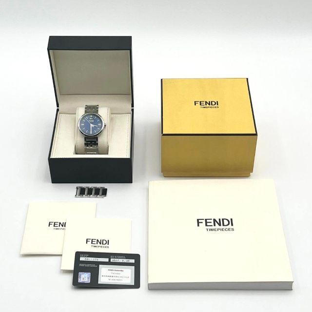 【2022年3月購入】フェンディ　FENDI　メンズ　時計　腕時計　青文字盤