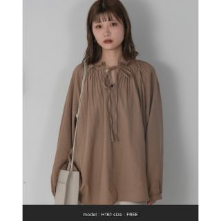 Amiur エミレeim  frill neck gather blouse(シャツ/ブラウス(長袖/七分))