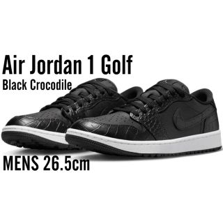 ジョーダン(Jordan Brand（NIKE）)の【新品未使用】JORDAN 1 LOW G Black Crocodile(シューズ)