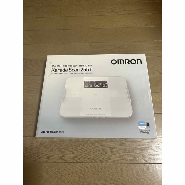 OMRON(オムロン)のオムロン OMRON 体重体組成計 HBF-255T-W（ホワイト） スマホ/家電/カメラの生活家電(体重計)の商品写真