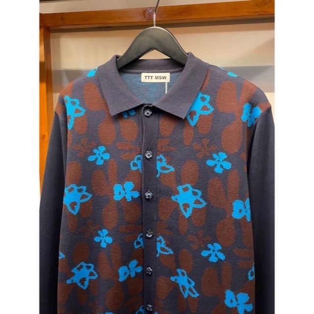 TTT_MSW Flower Camo Knit Polo ティー　XL