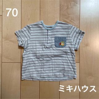 ミキハウス(mikihouse)のミキハウス　ボーダーTシャツ　70(Ｔシャツ)