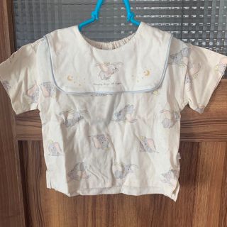 フタフタ(futafuta)のダンボ　cottoli 半袖Tシャツ　セーラー襟　90センチ　アイボリー　総柄(Tシャツ/カットソー)