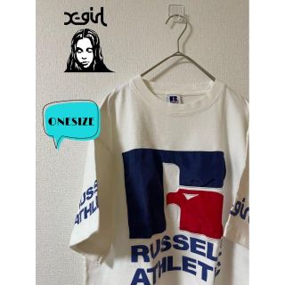 エックスガール(X-girl)のX-girl × RUSSELL ATHLETIC BIG LOGO TEE(Tシャツ(半袖/袖なし))