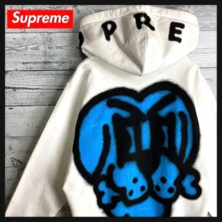 【美品】正規品Supreme パーカー バックプリント 高級 クリーニング済