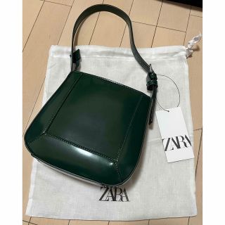 ザラ(ZARA)のZARA バッグ　ミニマル　ショルダーバッグ　グリーン(ショルダーバッグ)