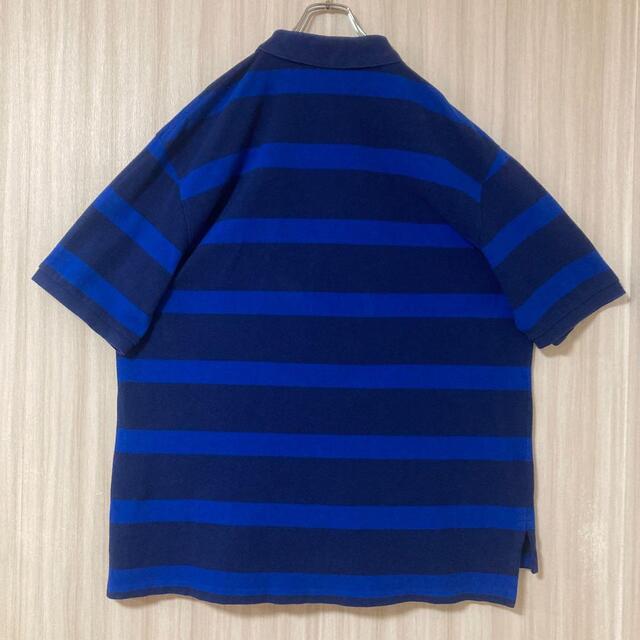 POLO RALPH LAUREN(ポロラルフローレン)のポロラルフローレン　半袖　ポロシャツ　ワンポイント刺繍ロゴ　青黒　ボーダー2XL メンズのトップス(ポロシャツ)の商品写真