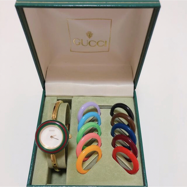 Gucci - GUCCI グッチ時計　レディース腕時計　箱付き　チェンジベゼル　人気