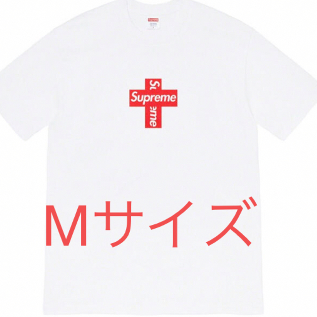 メンズsupreme cross box logo tee M white