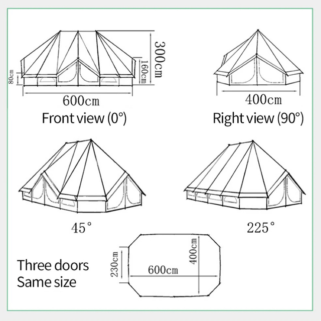 キャンバスコットンテント 大型テント テント/タープ