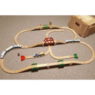 ブリオ(BRIO)のBRIO 木製レールセット 木箱付(鉄道模型)