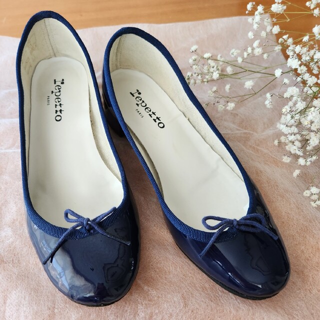 repetto(レペット)のrepetto　バレエシューズ　カミーユ　36 ネイビー　美品 レディースの靴/シューズ(ハイヒール/パンプス)の商品写真