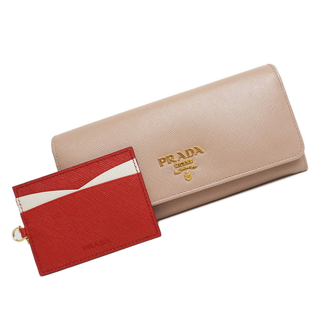 新品‼️ PRADA プラダ 長財布　サフィアーノ　フォーコ