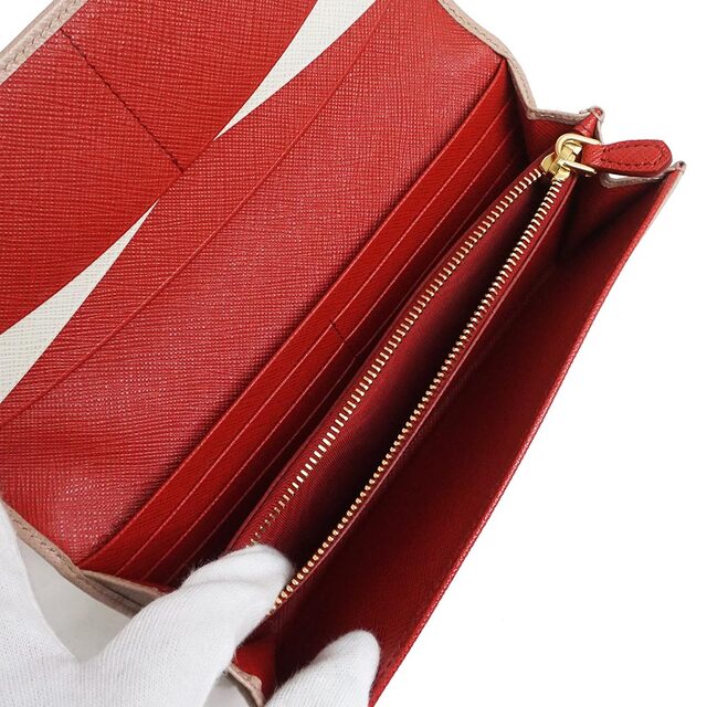 PRADA - プラダ サフィアーノ マルチカラー 二つ折り長財布 パスケース