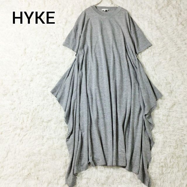HYKE ハイク tシャツワンピース カットソー フリル ロング マキシ 1