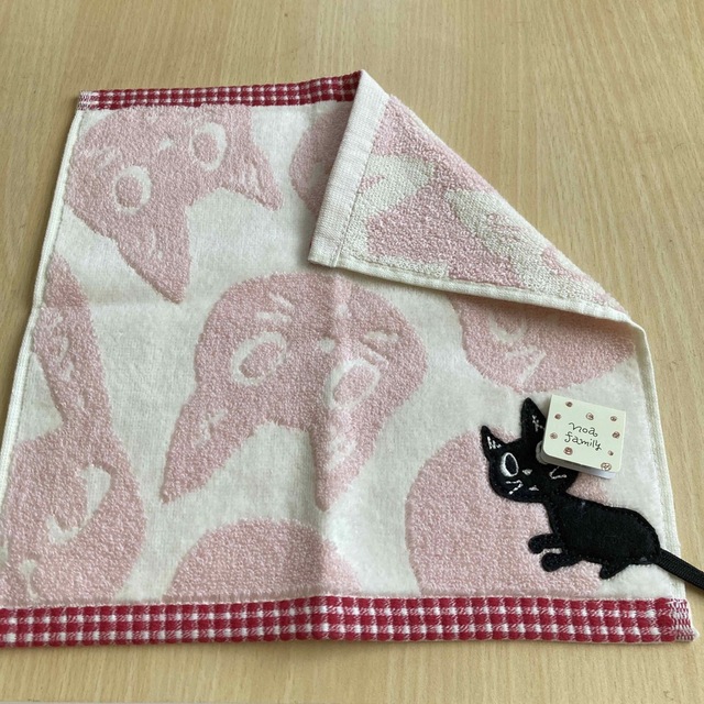 期間限定今なら送料無料 タオルハンカチ(猫・ピンク)