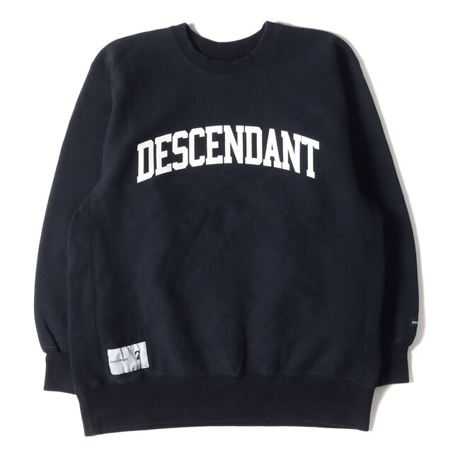 DESCENDANT - DESCENDANT ディセンダント スウェット アーチロゴ リバースウィーブ ネイビー 紺 2 トップス シンプル