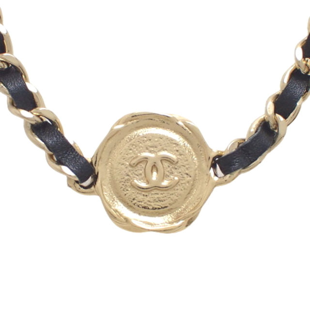 CHANEL - シャネルネックレス ココマーク レザー チェーンネックレス