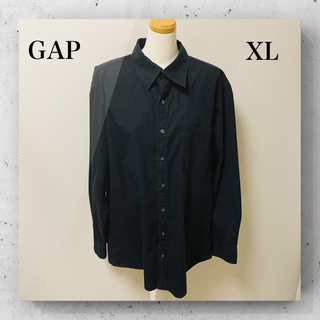 ギャップ(GAP)の【GAP】XL 紳士ワイシャツ シャツ ブラック(シャツ)