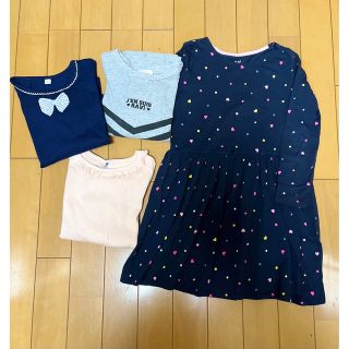 ユニクロ(UNIQLO)の120女のコ4点セット！春アイテム　ロンTやワンピース(その他)