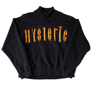 ヒステリックグラマー(HYSTERIC GLAMOUR)のヒステリックグラマー トレーナー ハイネック ブラック ロゴプリント(スウェット)