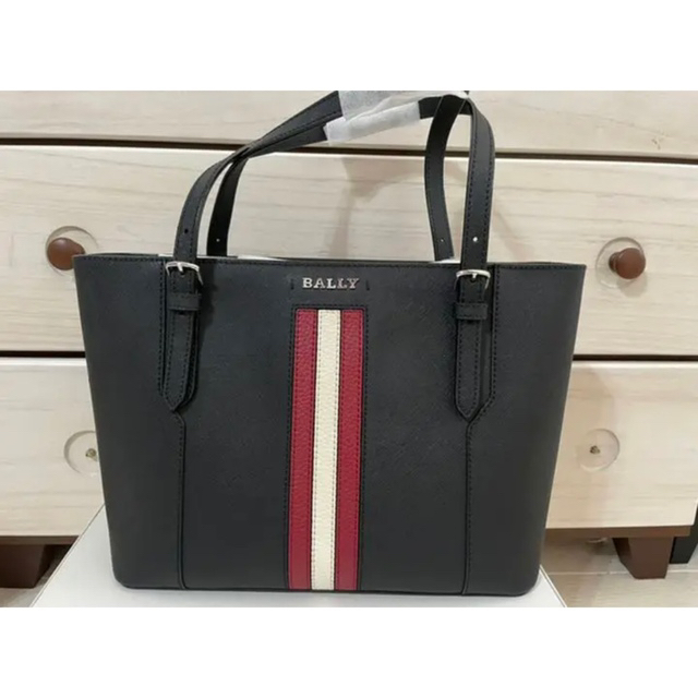 再追加販売 BALLY バリー ストライプアイコンレザートートバッグ