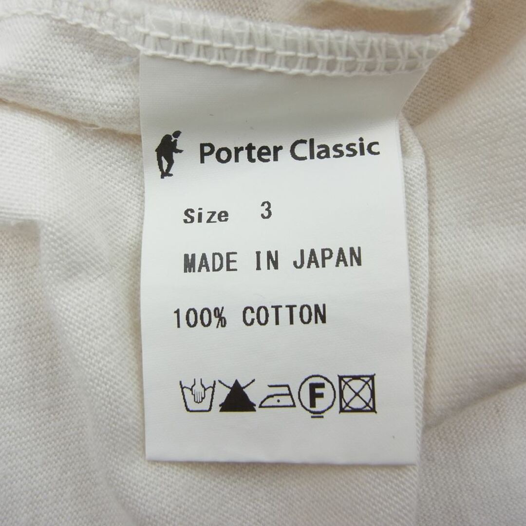 PORTER CLASSIC ポータークラシック HIGH NECK T-SHIRT オーバーサイズ ハイネック Tシャツ ホワイト系 3 3