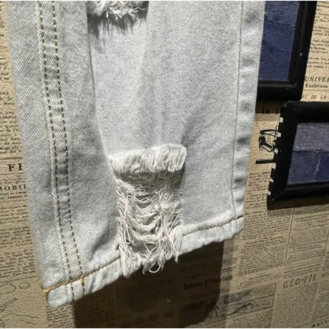 ビッグシルエット クラッシュデニムパンツ size 32の通販 by ビッグシルエット クラッシュデニムパンツ size 32の通販 by