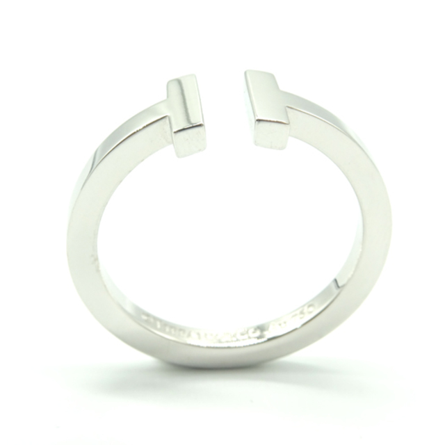 Tiffany & Co. - ティファニー Tスクエアリング K18WG ホワイト Tiffany & Co. - ティファニー Tスクエアリング K18WG ホワイト