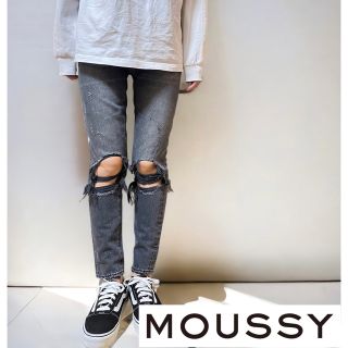 マウジー(moussy)のMOUSSY クラッシュ アンクル デニム パンツ 24 マウジー(デニム/ジーンズ)