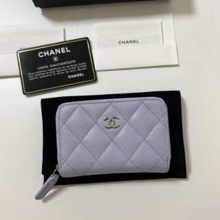 シャネル(CHANEL)のCHANELシャネル マトラッセ キャビアスキン コインケース ラベンダー美品(コインケース)