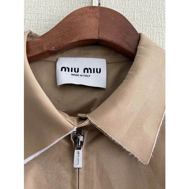 Miu Miu】オーバーサイズ チノ ブルゾンジャケット | www.jarussi.com.br
