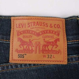 リーバイス デニムパンツ ジーンズ 505 ボトムス ストレッチ メンズ W32サイズ ネイビー Levi's