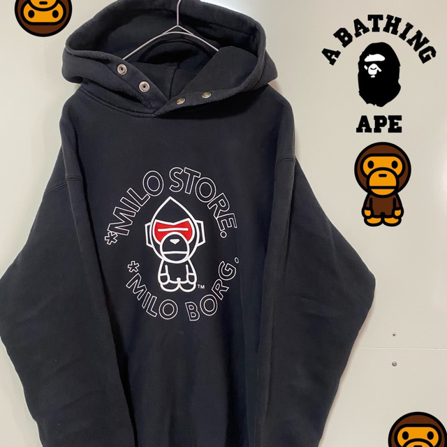 A BATHING APE/エイプ ベビーマイロ パーカー メンズL 古着 割引購入