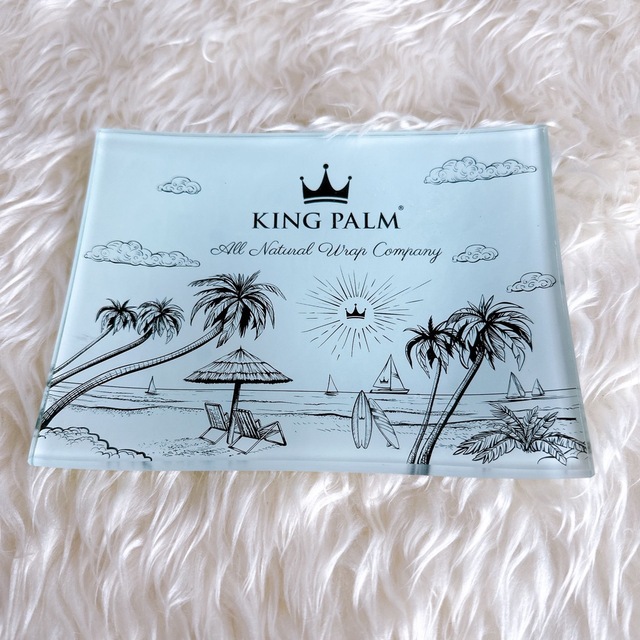 KING PALM kingpalm Glass Rolling Tray メンズのファッション小物(タバコグッズ)の商品写真