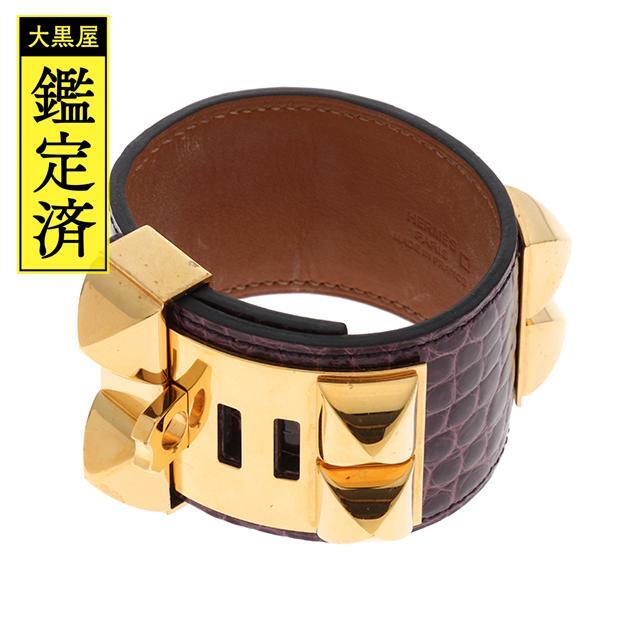 話題の行列 Hermes コリエ・ド・シアン レザン/GP金具【472