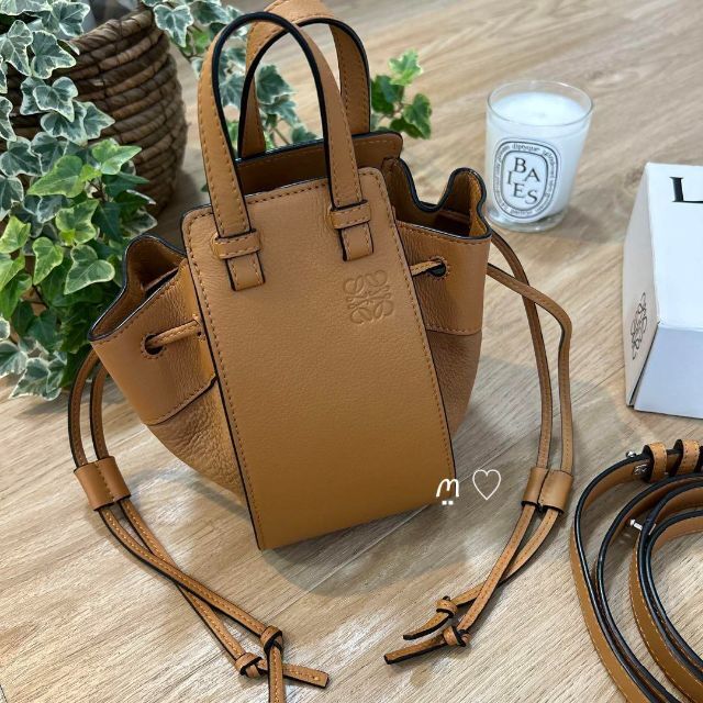 LOEWE ロエベ ハンモックバッグミニ ハニー ヌバック ハンドショルダー