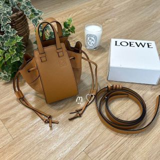 ロエベ(LOEWE)のLOEWE　ロエベ　ハンモックバッグミニ　ハニー　ヌバック　ハンドショルダー斜め(ショルダーバッグ)