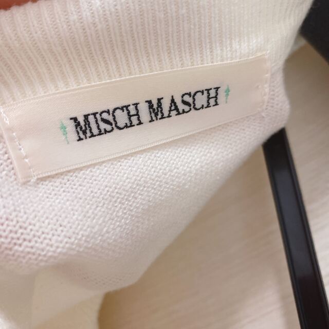 MISCH MASCH(ミッシュマッシュ)の【オススメ】MISCH MASCH 花柄 半袖 ニット ホワイト トップス レディースのトップス(カットソー(半袖/袖なし))の商品写真