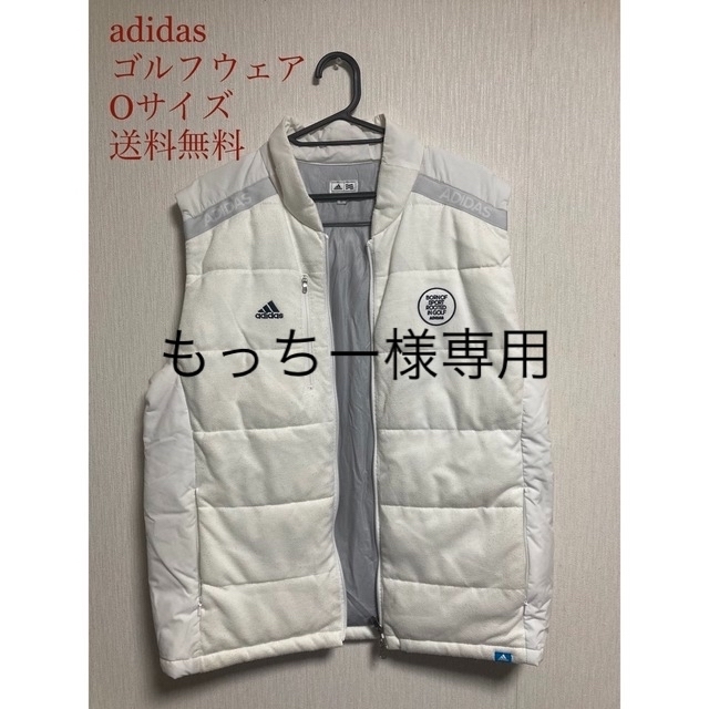 adidas(アディダス)のadidas（アディダス）　ゴルフウェア　ベスト　メンズ　白　Oサイズ スポーツ/アウトドアのゴルフ(ウエア)の商品写真