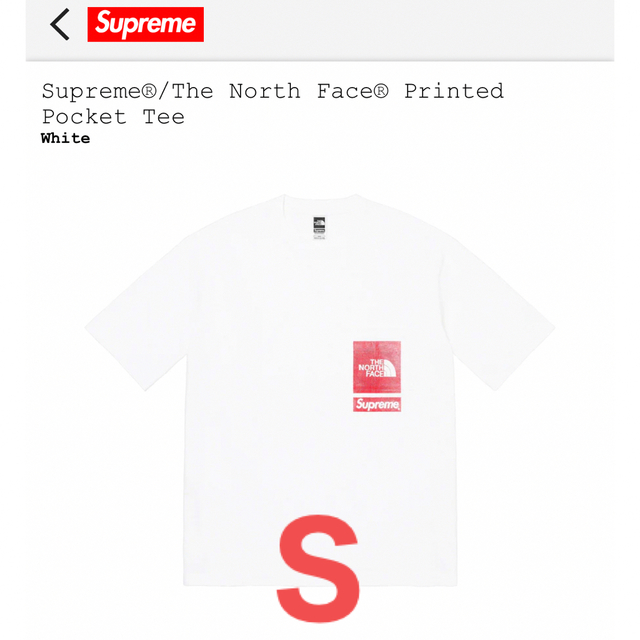 Supreme North Face Printed Pocket Tee  S