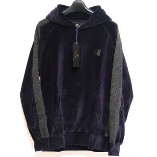 新品 Needles ベロア パーカー S フード トラック ジャケット 紫