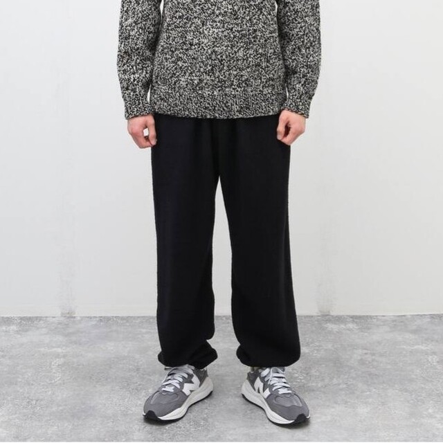 22AW コモリ COMOLI ウールフリース トラックパンツ ネイビー 2 新製品