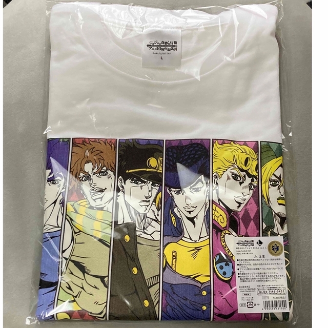 ジョジョの奇妙な冒険アニメ10周年記念展 描き下ろしＴシャツ　L