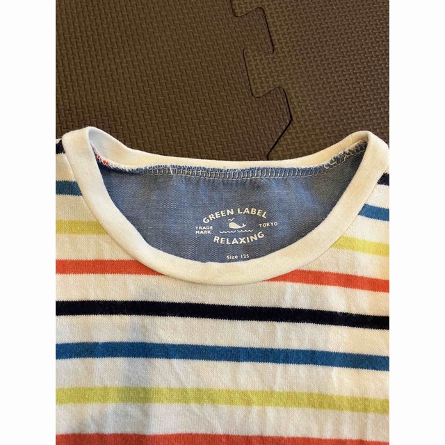 UNITED ARROWS green label relaxing(ユナイテッドアローズグリーンレーベルリラクシング)のグリンキッズ☆ボーダーTシャツ125 キッズ/ベビー/マタニティのキッズ服男の子用(90cm~)(Tシャツ/カットソー)の商品写真