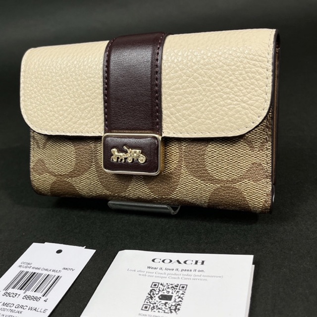 COACH - COACH ミディアム グレース シグネチャー 三つ折り財布 CC060 ...