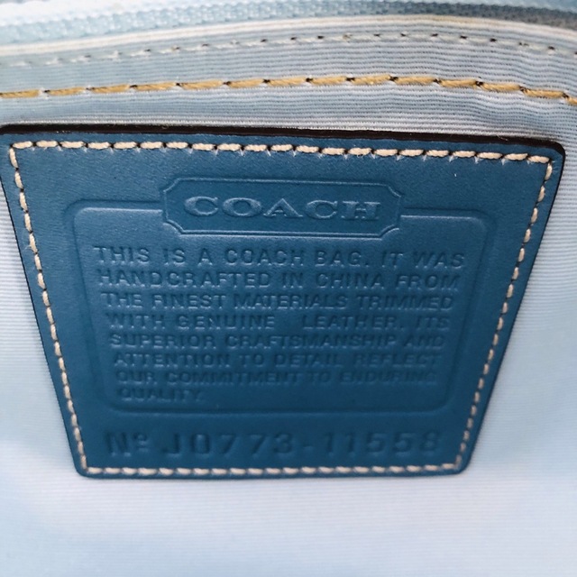 COACH(コーチ)のCOACH ハンプトンズ シグネチャー ライトブルー トートバッグ レディースのバッグ(トートバッグ)の商品写真