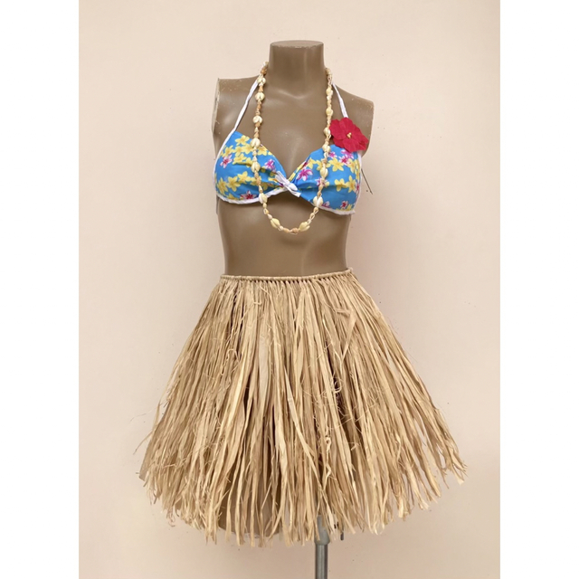 新品 import Hawaii直輸入 モレ衣装(水色×赤花×ベージュ) スポーツ/アウトドアのスポーツ/アウトドア その他(ダンス/バレエ)の商品写真