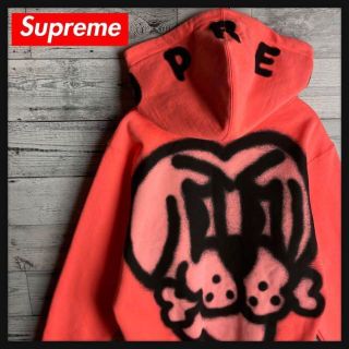 【美品】正規品Supreme パーカー バックプリント 高級 クリーニング済