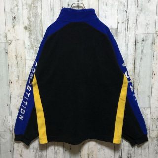 NAUTICA - NAUTICAノーティカ 刺繍 スリーブロゴ 黒×青×黄 切替 XL